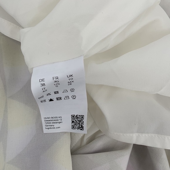 Hugo Boss Dareika graphic shift sheath dress short sleeve pink navy olive new 6 - Picture 5 of 7